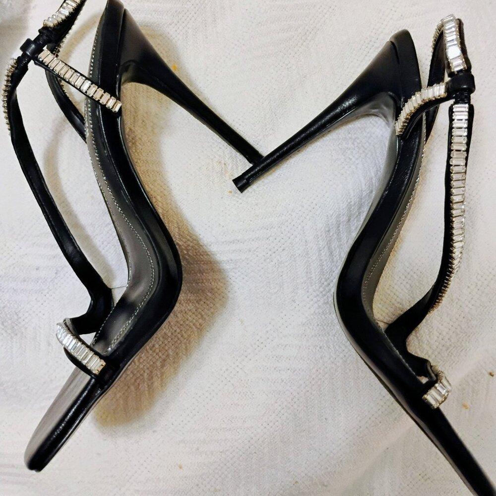 Steve Madden Black and Rhinestone 4 inch heels New